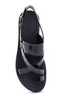 Women's Crocodile Printed Casual Sandals | Derimod Women's Crocodile Printed Casual Sandals | Derimod