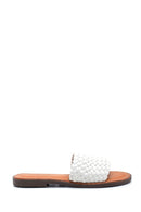 Women's Knitted Detailed Casual Slippers | Derimod Women's Knitted Detailed Casual Slippers | Derimod