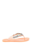 Women's Pink Stone Flip Flops | Derimod Women's Pink Stone Flip Flops | Derimod