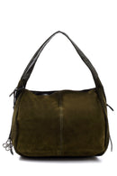 Women's Suede Shoulder Bag | Derimod Women's Suede Shoulder Bag | Derimod