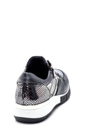 Women's Leather Zipper Detailed Sneaker | Derimod Women's Leather Zipper Detailed Sneaker | Derimod