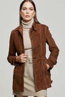 Rosabel Kadın Deri Süet Ceket | Derimod Rosabel Kadın Deri Süet Ceket | Derimod