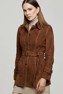 Rosabel Kadın Deri Süet Ceket | Derimod Rosabel Kadın Deri Süet Ceket | Derimod