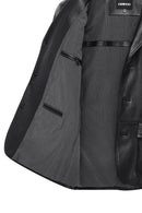 Kevin Men's Black Blazer Leather Jacket | Derimod Kevin Men's Black Blazer Leather Jacket | Derimod