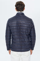 Locatelli Erkek Lacivert Nubuk Şişme Deri Ceket | Derimod Locatelli Erkek Lacivert Nubuk Şişme Deri Ceket | Derimod