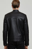 Gobert Erkek Siyah Slim-Fit Deri Mont | Derimod Gobert Erkek Siyah Slim-Fit Deri Mont | Derimod