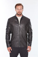 Neymar(Plus) Erkek Siyah Deri Ceket | Derimod Neymar(Plus) Erkek Siyah Deri Ceket | Derimod