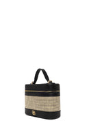 Woman Black Long-Strap Printed Mini Box Crossbody Bag | Derimod Woman Black Long-Strap Printed Mini Box Crossbody Bag | Derimod