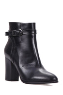 Women's Belt Detailed Leather Boots | Derimod Women's Belt Detailed Leather Boots | Derimod