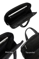D-Pack Men's Black Long Strap Fabric Briefcase | Derimod D-Pack Men's Black Long Strap Fabric Briefcase | Derimod
