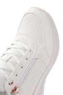 Skechers Kadın Beyaz Billion Bağcıklı Fermuar Detaylı Deri Sneaker | Derimod Skechers Kadın Beyaz Billion Bağcıklı Fermuar Detaylı Deri Sneaker | Derimod