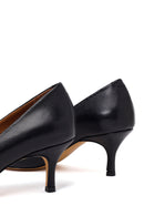 Kadın Siyah İnce Topuklu Deri Stiletto | Derimod Kadın Siyah İnce Topuklu Deri Stiletto | Derimod