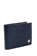Men's Navy Blue Leather Wallet | Derimod Men's Navy Blue Leather Wallet | Derimod