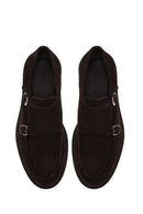 Male Brown Double-Buckle Suede Casual Shoes | Derimod Male Brown Double-Buckle Suede Casual Shoes | Derimod
