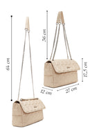 Women's Beige Faux Leather Shoulder Bag | Derimod Women's Beige Faux Leather Shoulder Bag | Derimod