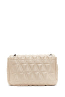 Women's Beige Faux Leather Shoulder Bag | Derimod Women's Beige Faux Leather Shoulder Bag | Derimod