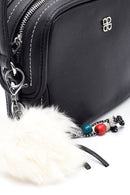 Women's Black Faux Leather Crossbody Bag | Derimod Women's Black Faux Leather Crossbody Bag | Derimod