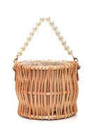 Women's Straw Beaded Clutch Bag | Derimod Women's Straw Beaded Clutch Bag | Derimod