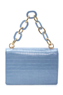 Women's Blue Crocodile Handbag | Derimod Women's Blue Crocodile Handbag | Derimod