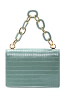 Women's Green Crocodile Handbag | Derimod Women's Green Crocodile Handbag | Derimod