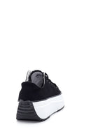 Women's Black Thick Soled Fabric Sneaker | Derimod Women's Black Thick Soled Fabric Sneaker | Derimod
