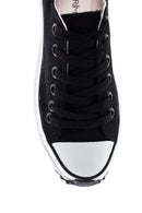 Women's Black Thick Soled Fabric Sneaker | Derimod Women's Black Thick Soled Fabric Sneaker | Derimod