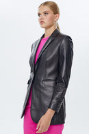 Dalida Kadın Siyah Deri Ceket | Derimod Dalida Kadın Siyah Deri Ceket | Derimod