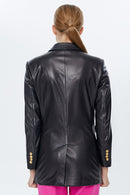 Dalida Kadın Siyah Deri Ceket | Derimod Dalida Kadın Siyah Deri Ceket | Derimod