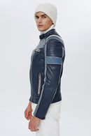 Kobe Erkek Lacivert Armalı Slim-Fit Spor Mont | Derimod Kobe Erkek Lacivert Armalı Slim-Fit Spor Mont | Derimod