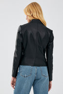 Mary Women's Black Short Leather Jacket | Derimod Mary Women's Black Short Leather Jacket | Derimod