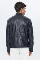Ray Erkek Siyah Deri Ceket | Derimod Ray Erkek Siyah Deri Ceket | Derimod