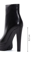 Women's High Heeled Platform Leather Boots | Derimod Women's High Heeled Platform Leather Boots | Derimod