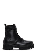 Women's Black Leather Thick Soled Chelsea Boots | Derimod Women's Black Leather Thick Soled Chelsea Boots | Derimod