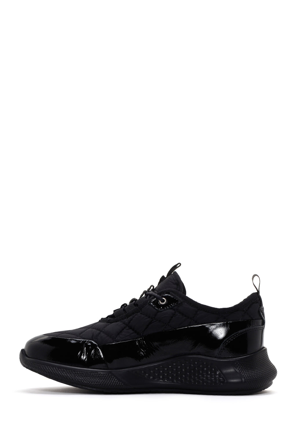 Kadın Siyah Kalın Tabanlı Deri Sneaker