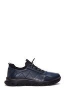 Men's Navy Blue Leather Casual Shoes | Derimod Men's Navy Blue Leather Casual Shoes | Derimod