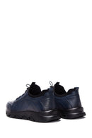Men's Navy Blue Leather Casual Shoes | Derimod Men's Navy Blue Leather Casual Shoes | Derimod
