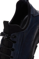 Men's Navy Blue Leather Casual Shoes | Derimod Men's Navy Blue Leather Casual Shoes | Derimod