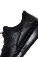 Men's Black Leather Casual Sneaker | Derimod Men's Black Leather Casual Sneaker | Derimod