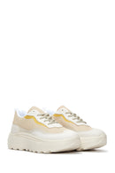 Women's Beige Thick Soled Sneaker | Derimod Women's Beige Thick Soled Sneaker | Derimod