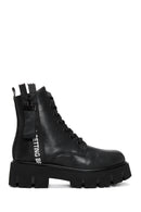 Women's Black Zippered Boots | Derimod Women's Black Zippered Boots | Derimod