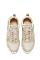 Kadın Bej Bağcıklı Sneaker | Derimod Kadın Bej Bağcıklı Sneaker | Derimod