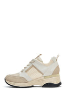 Women's Beige Thick Soled Sneaker | Derimod Women's Beige Thick Soled Sneaker | Derimod