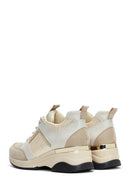 Women's Beige Thick Soled Sneaker | Derimod Women's Beige Thick Soled Sneaker | Derimod