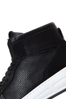 Women's Black High Top Sneaker | Derimod Women's Black High Top Sneaker | Derimod