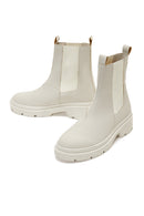 Women's Cream Chelsea Boots | Derimod Women's Cream Chelsea Boots | Derimod