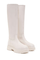 Women's Beige Casual Thick Soled Boots | Derimod Women's Beige Casual Thick Soled Boots | Derimod