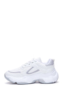 Women's White Thick Soled Sneaker | Derimod Women's White Thick Soled Sneaker | Derimod