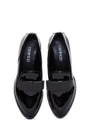 Women's Black Patent Leather Short Heeled Masculine Shoes | Derimod Women's Black Patent Leather Short Heeled Masculine Shoes | Derimod