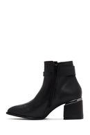 Women's Black Zippered Heeled Boots | Derimod Women's Black Zippered Heeled Boots | Derimod