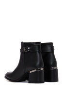 Women's Black Zippered Heeled Boots | Derimod Women's Black Zippered Heeled Boots | Derimod